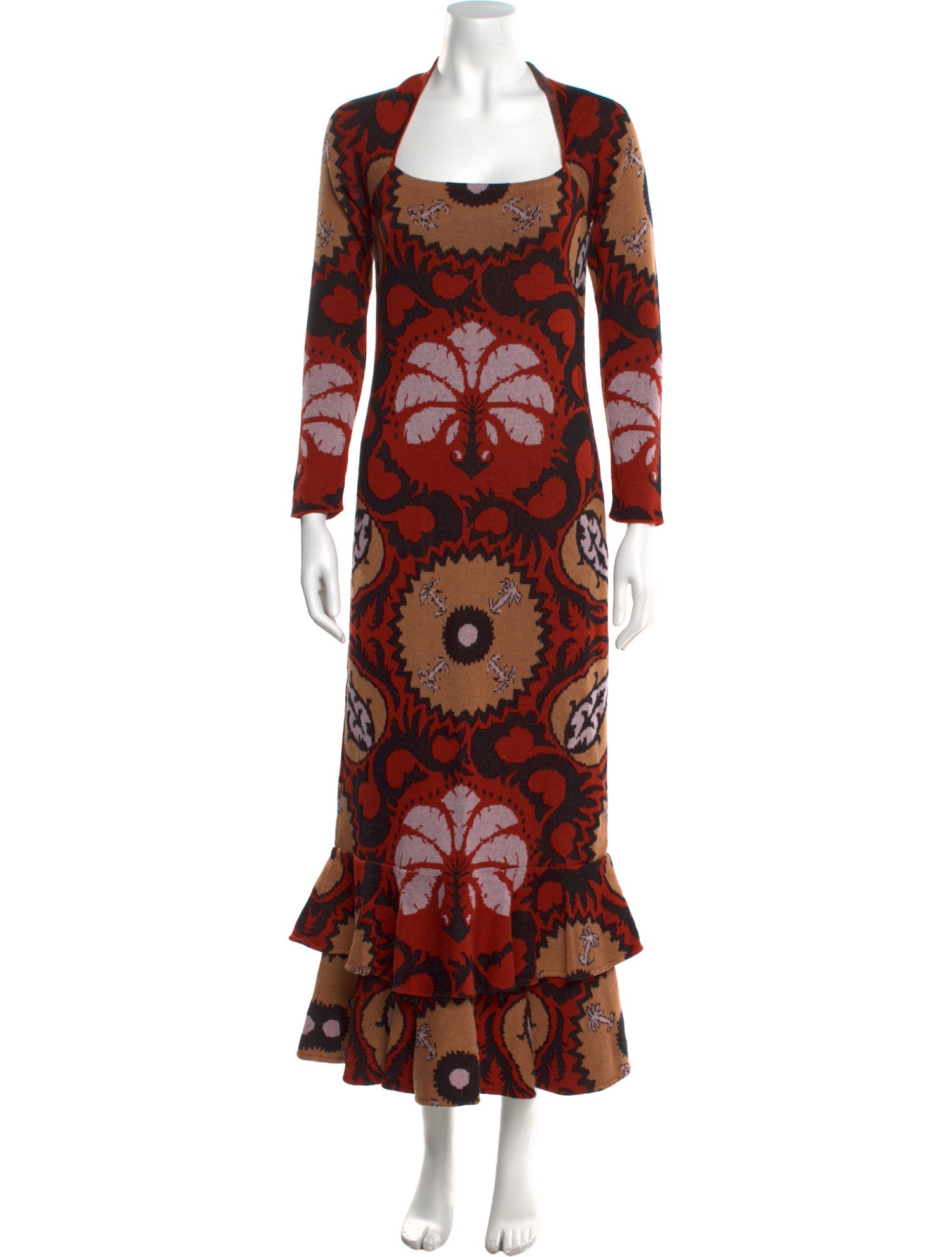 Johanna Ortiz Printed Long Dress