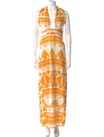 Johanna Ortiz Linen Long Dress