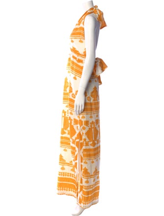 Johanna Ortiz Linen Long Dress