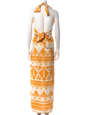 Johanna Ortiz Linen Long Dress