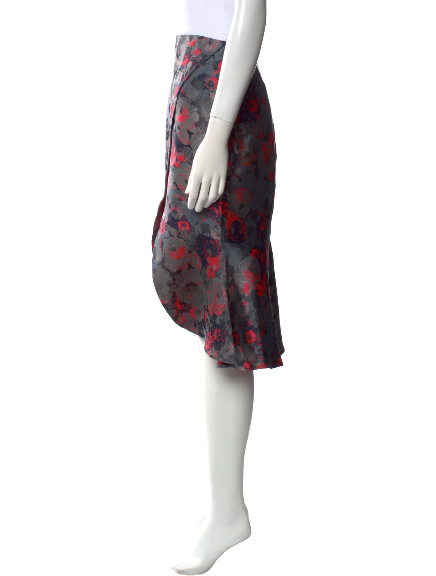Johanna Ortiz Floral Print Knee-Length Skirt