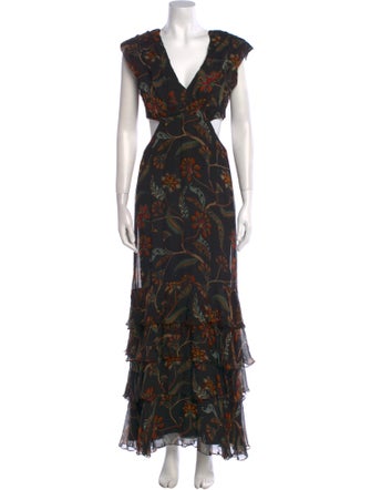 Johanna Ortiz Silk Long Dress