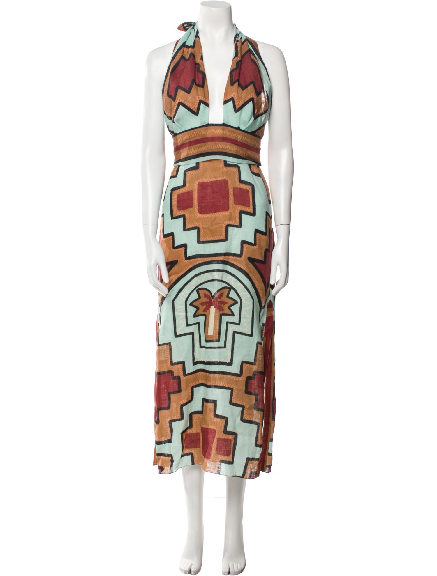 Johanna Ortiz Linen Long Dress