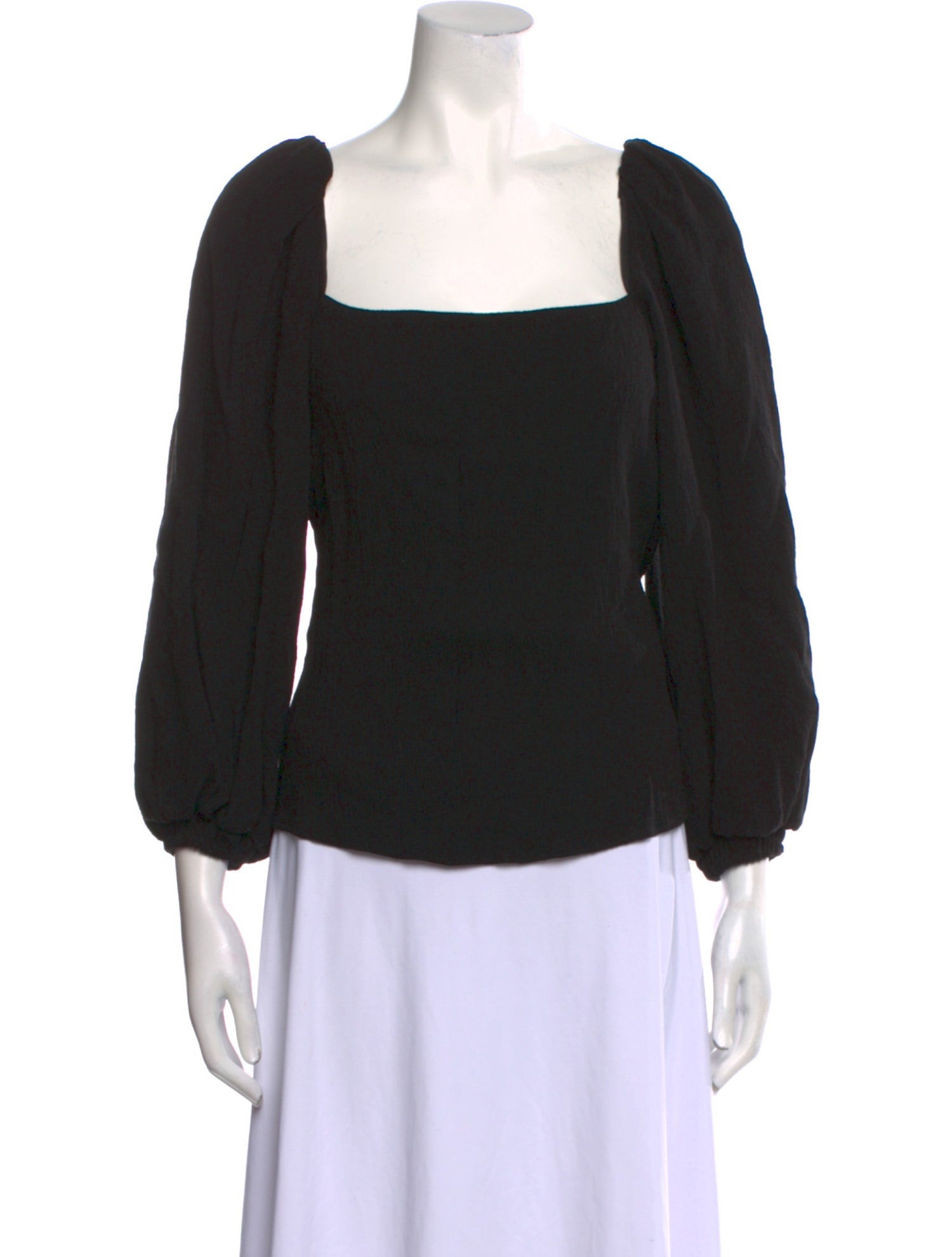 Johanna Ortiz Square Neckline Three-Quarter Sleeve Blouse