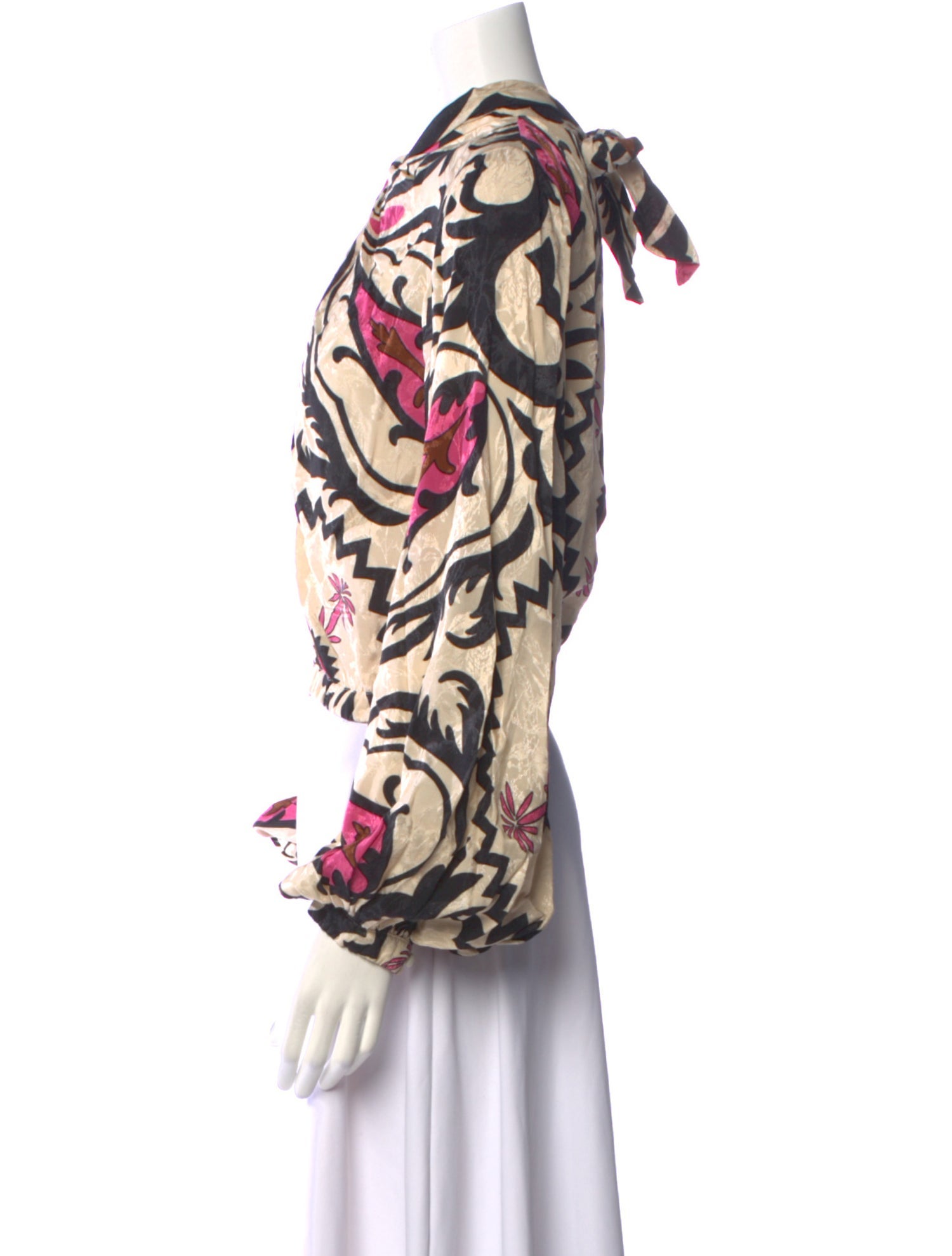 Johanna Ortiz Floral Print Mock Neck Sweatshirt