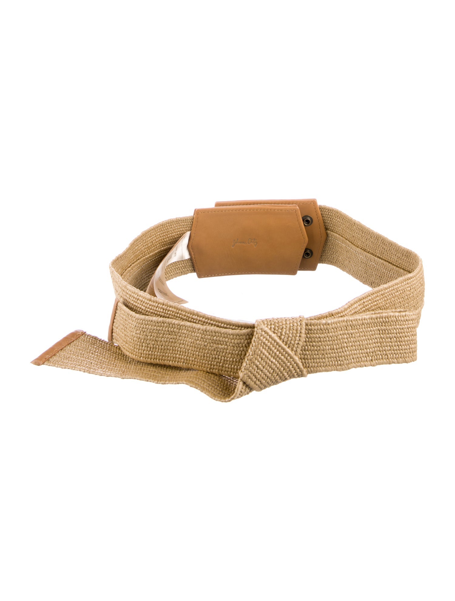 Johanna Ortiz Wide Straw Waist Belt
