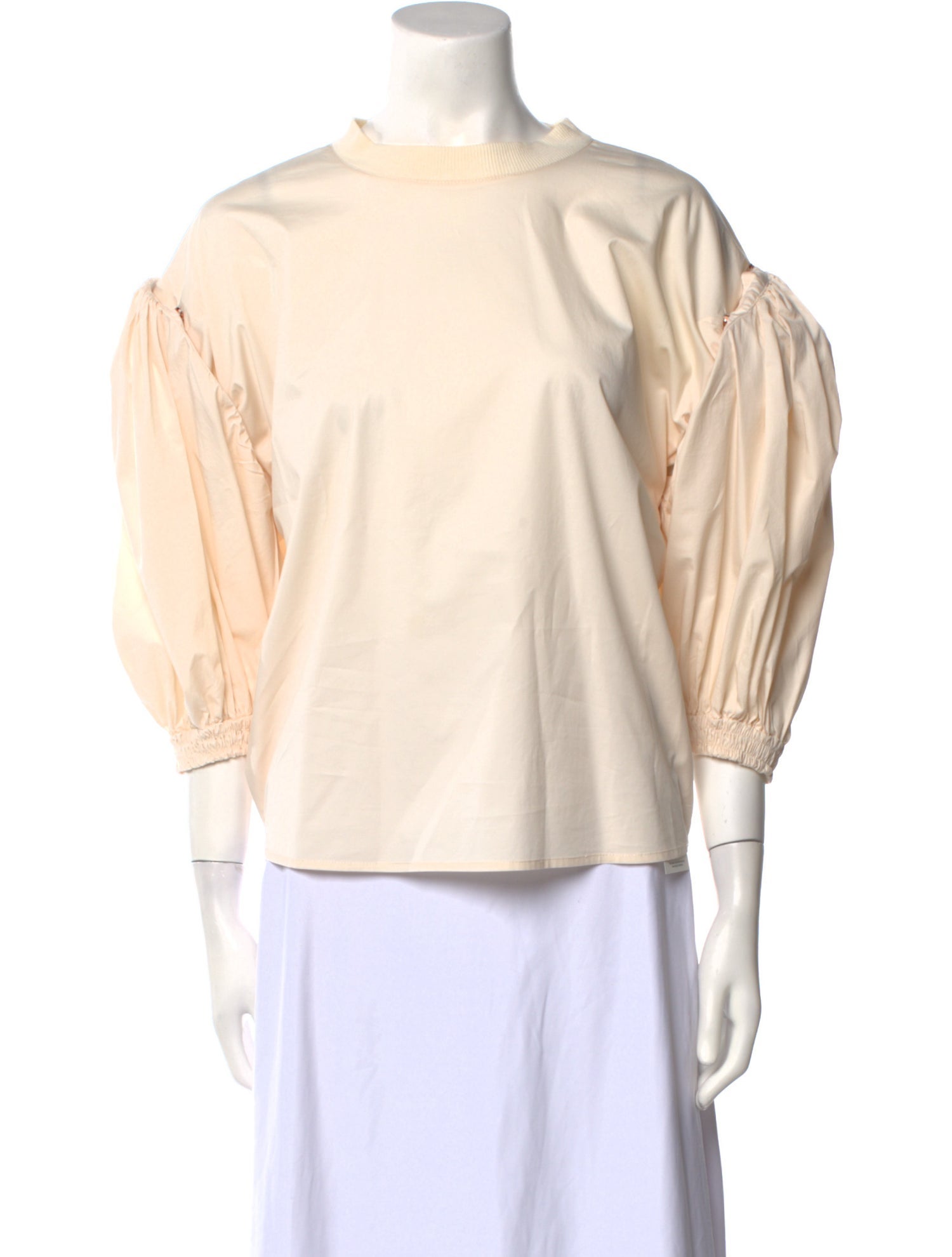 Johanna Ortiz Bateau Neckline Three-Quarter Sleeve Top