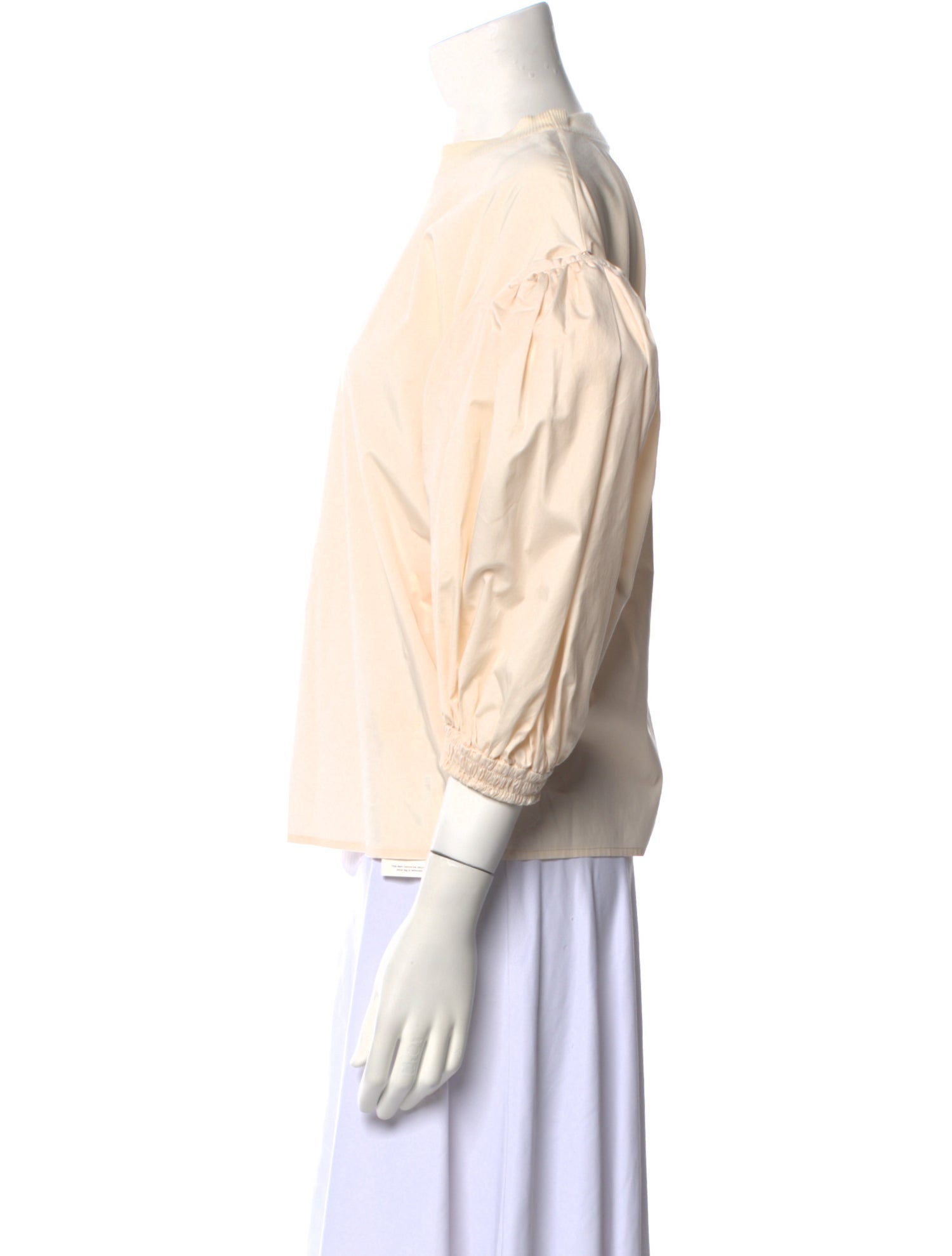 Johanna Ortiz Bateau Neckline Three-Quarter Sleeve Top