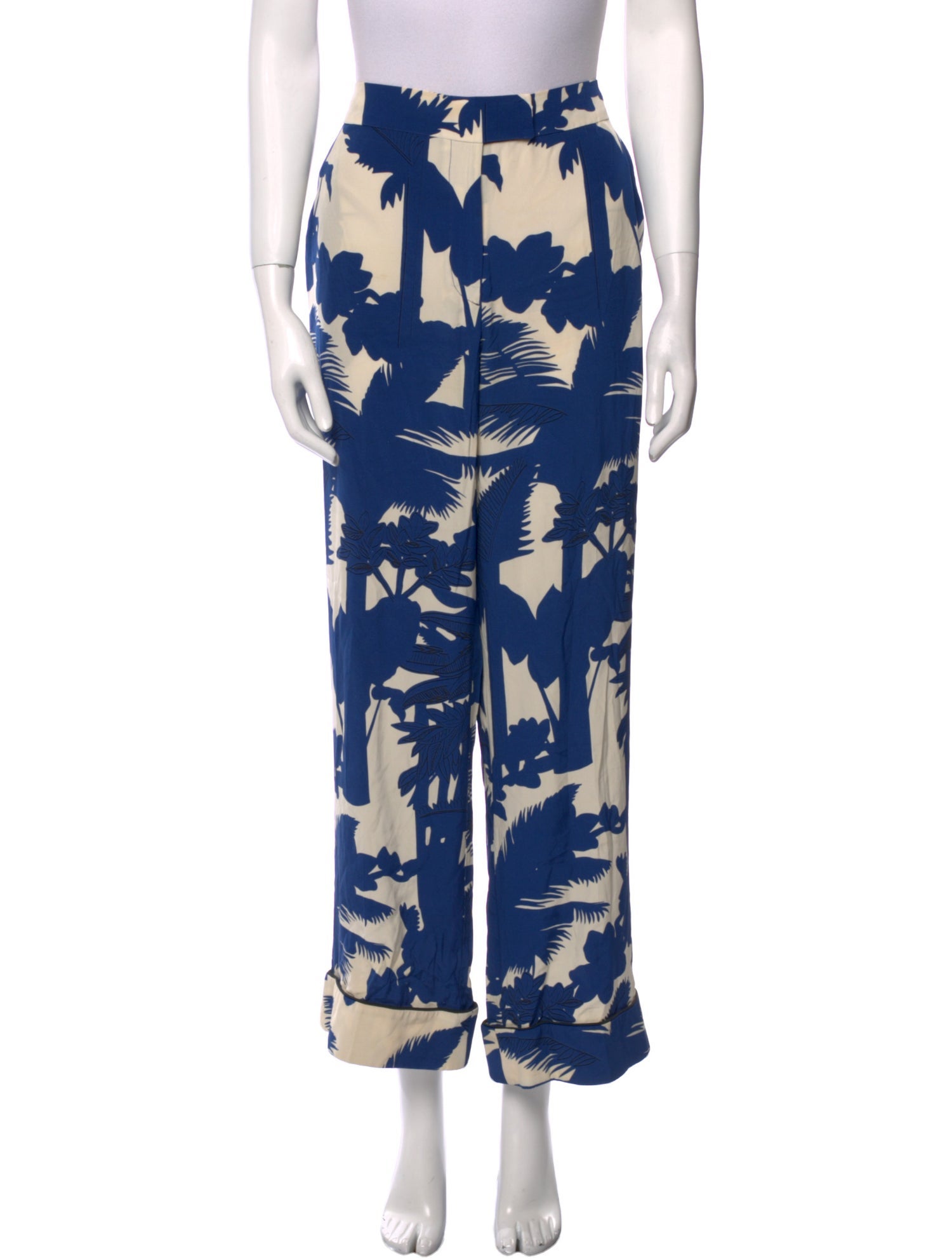 Johanna Ortiz Floral Print Wide Leg Pants