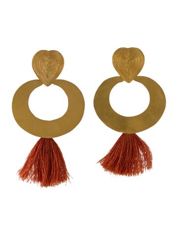 Johanna Ortiz Drop x Paula Mendoza Cano Olive Trees Fringed Earrings