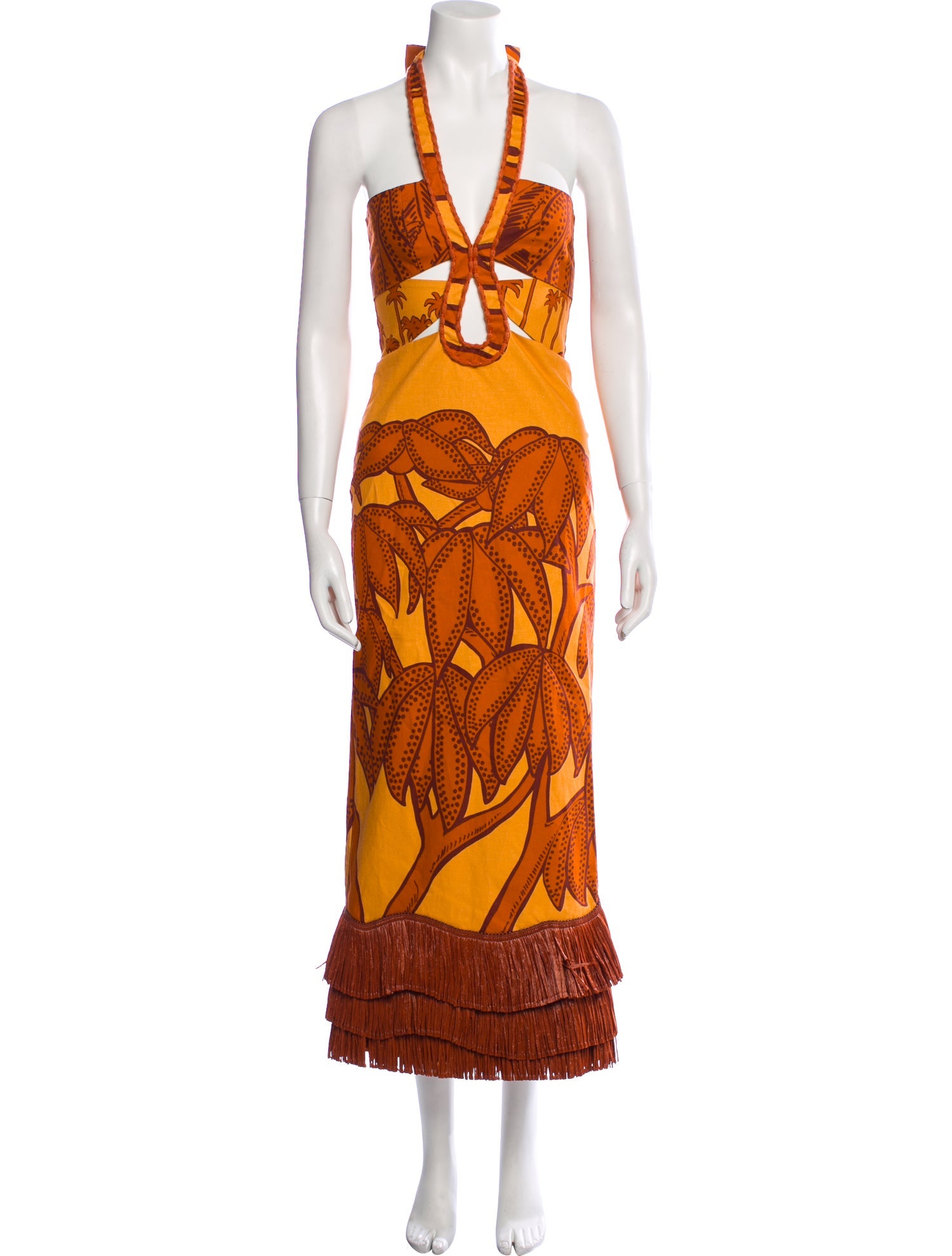 Johanna Ortiz Printed Long Dress