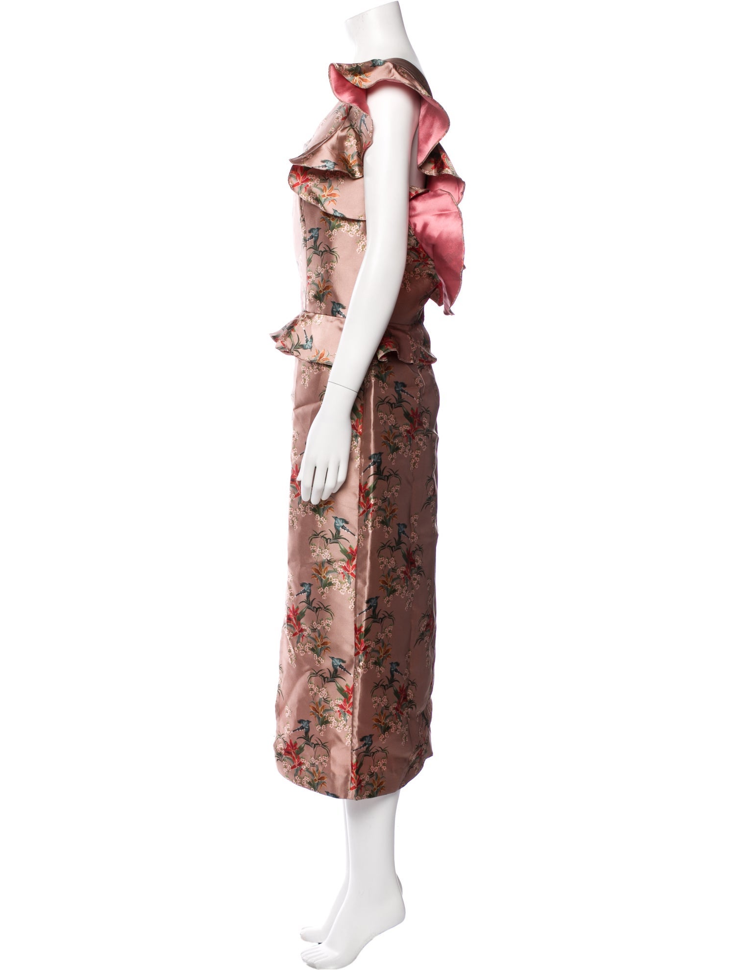 Johanna Ortiz Floral Print Midi Length Dress w/ Tags
