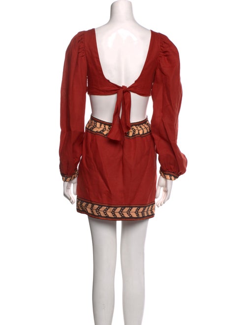 Johanna Ortiz Linen Mini Dress