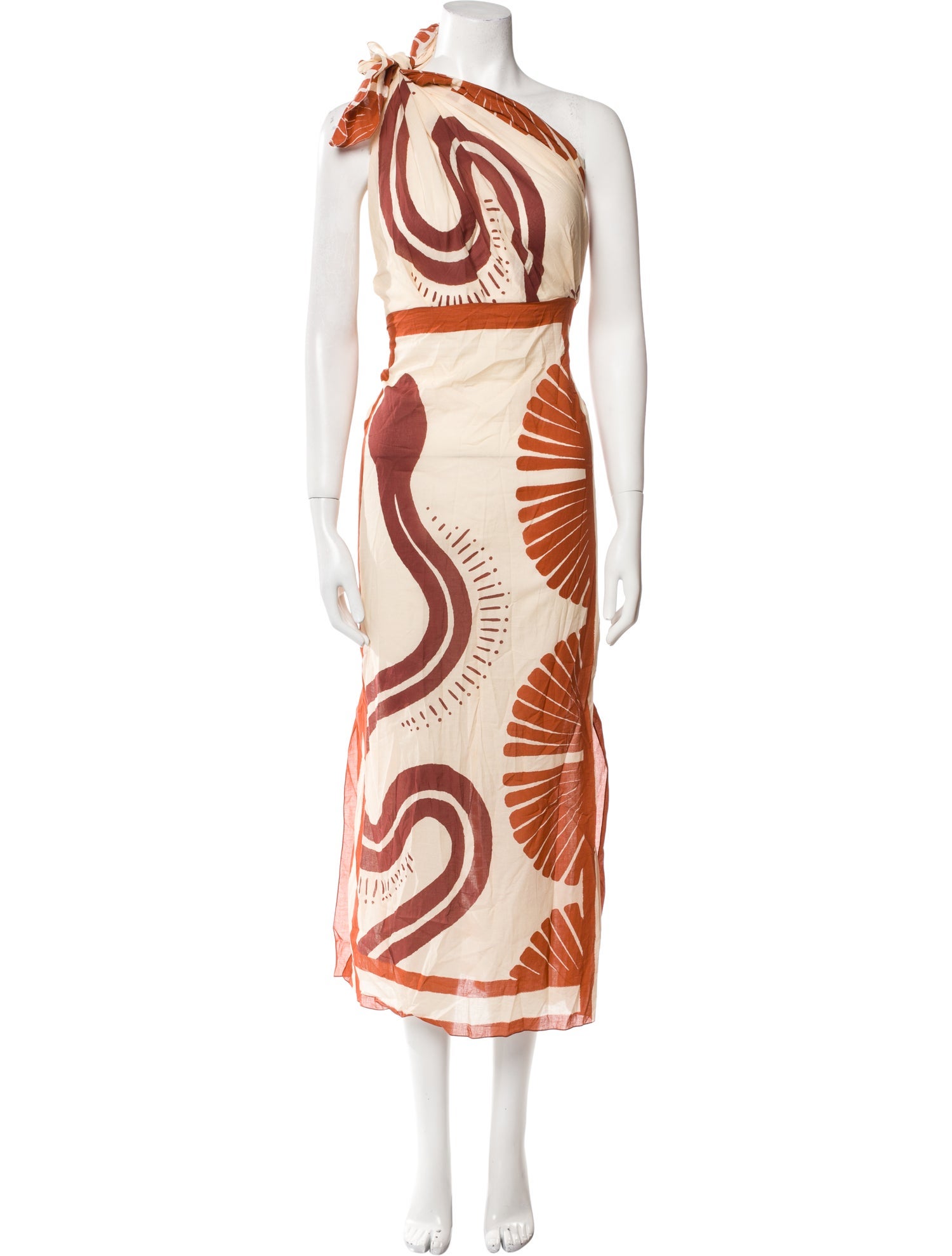 Johanna Ortiz Graphic Print Long Dress