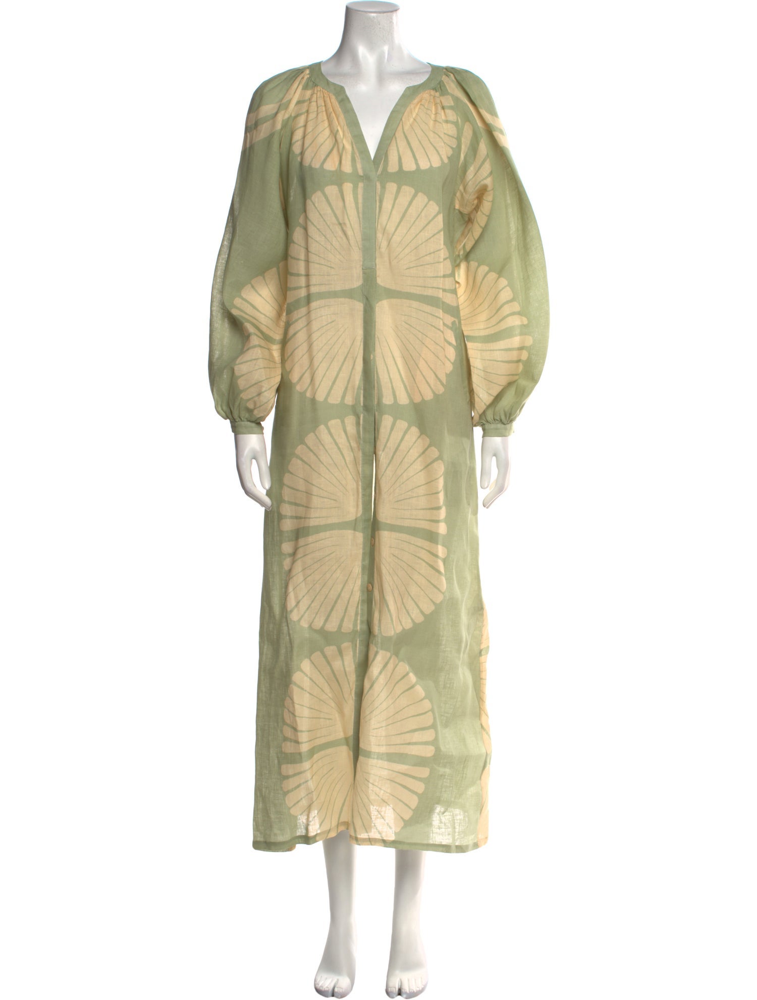 Johanna Ortiz Linen Long Dress