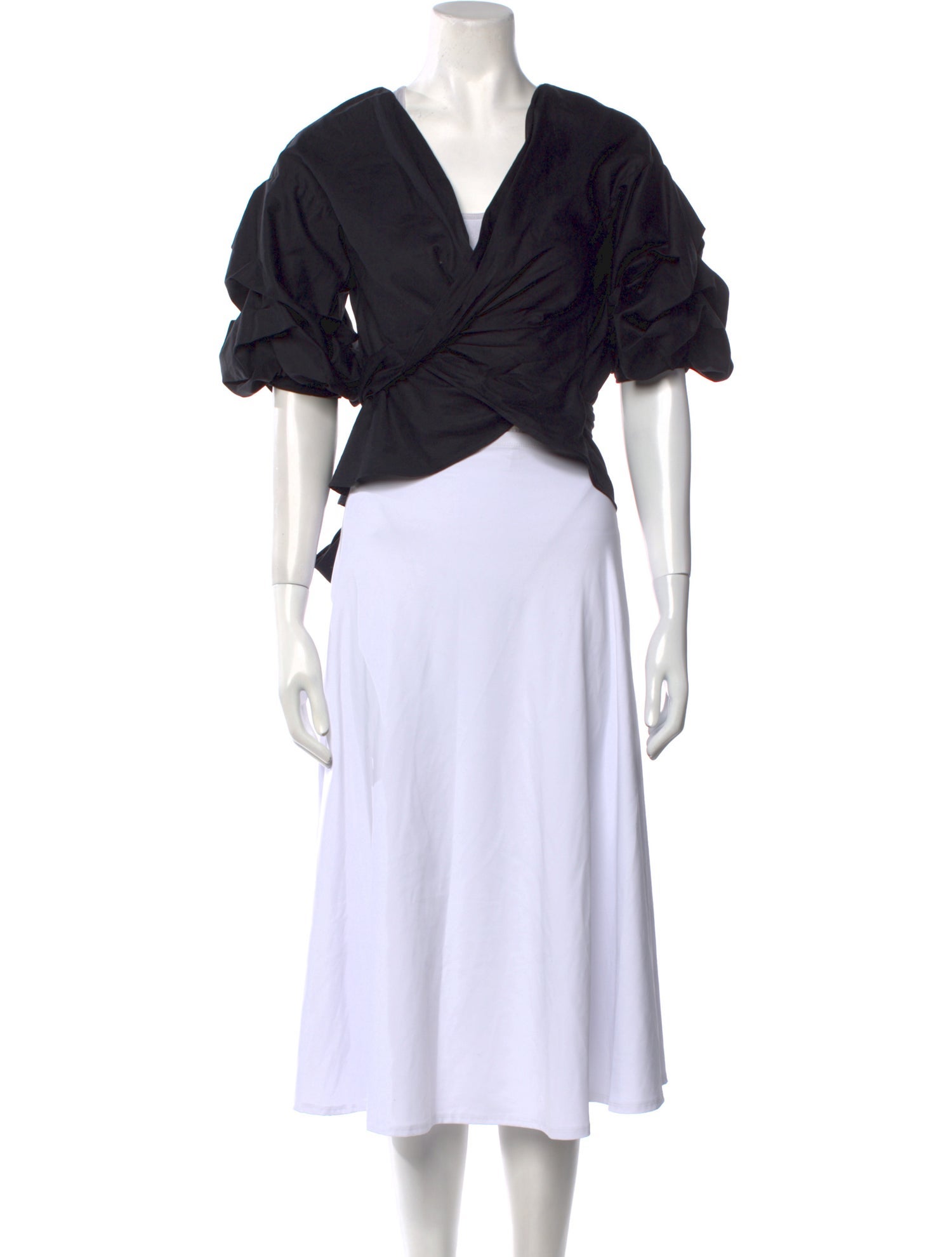 Johanna Ortiz V-Neck Short Sleeve Crop Top