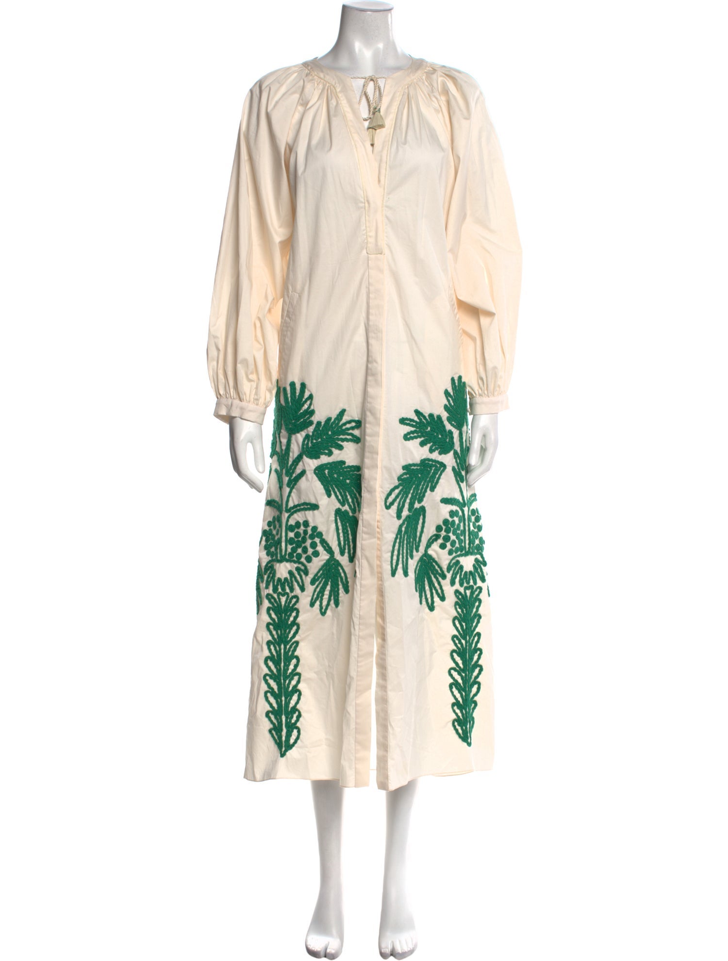 Johanna Ortiz Crew Neck Long Dress