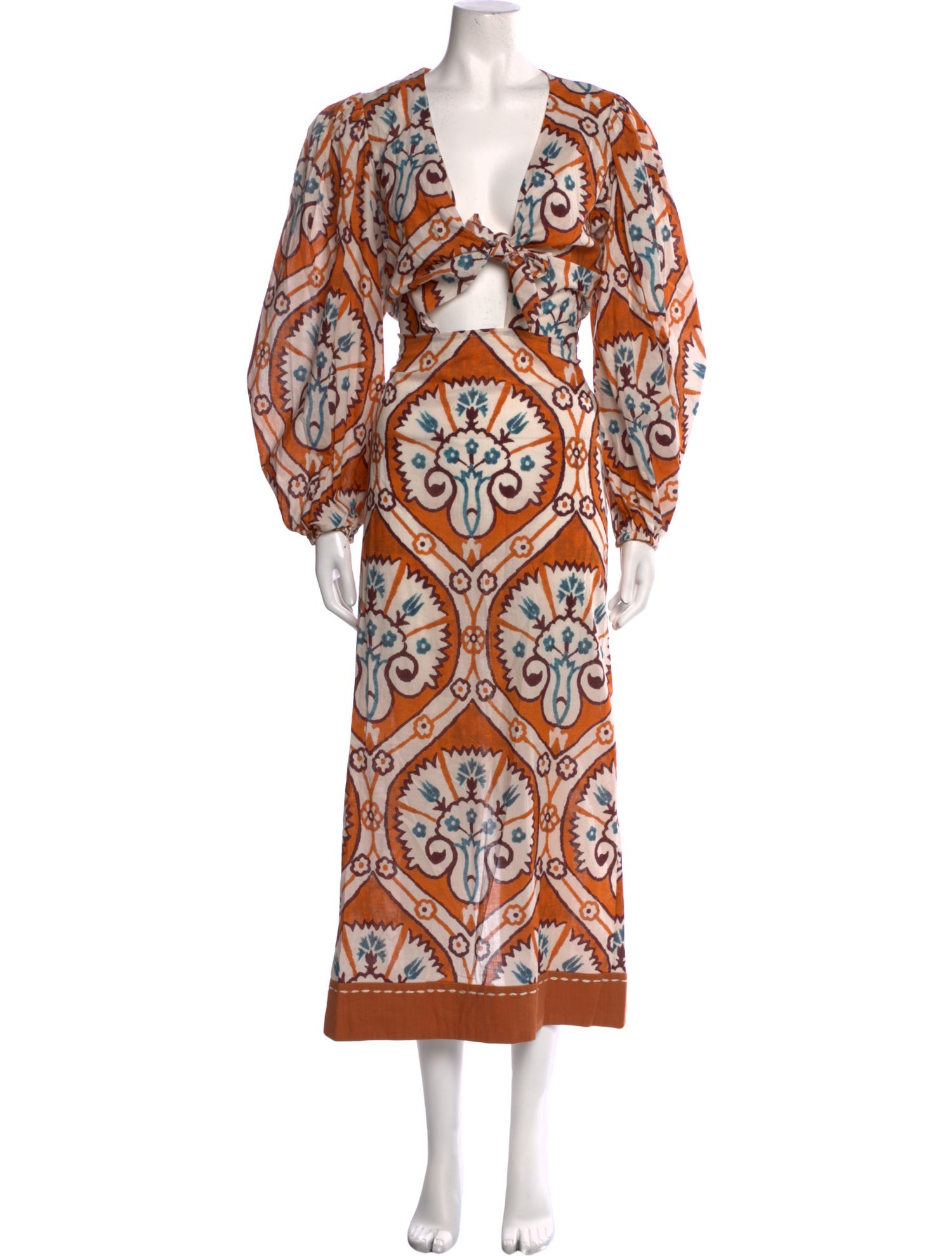 Johanna Ortiz Printed Long Dress