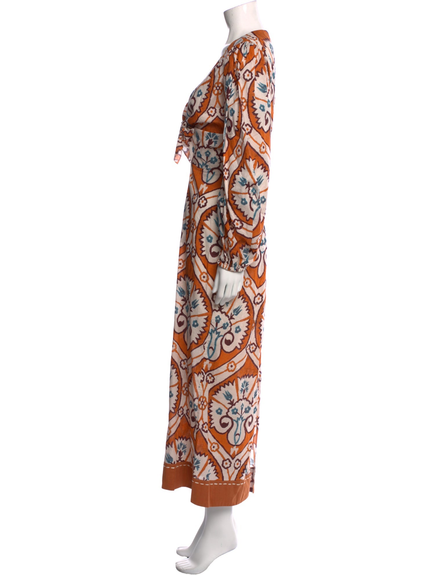 Johanna Ortiz Printed Long Dress