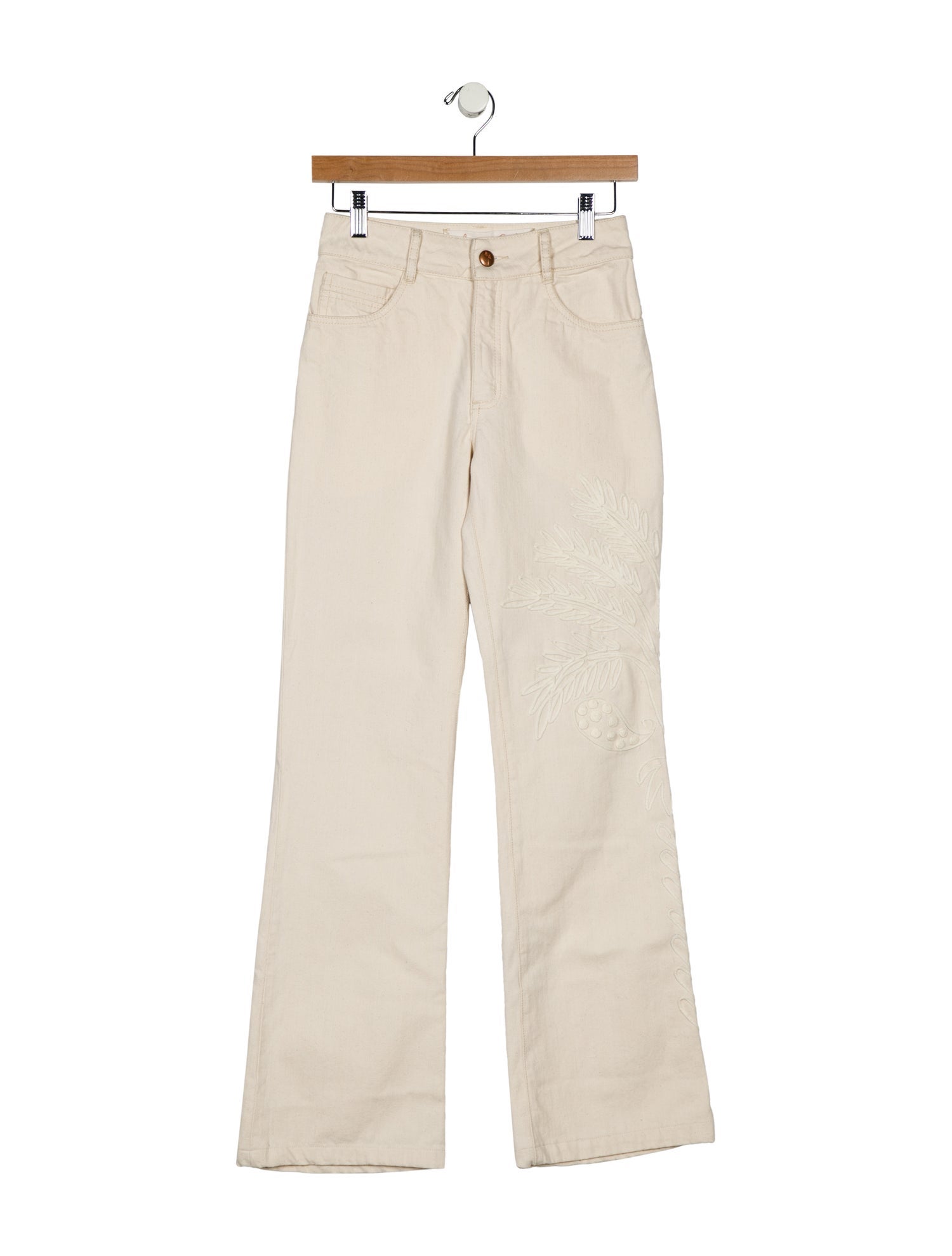 Johanna Ortiz Mid-Rise Wide Leg Jeans