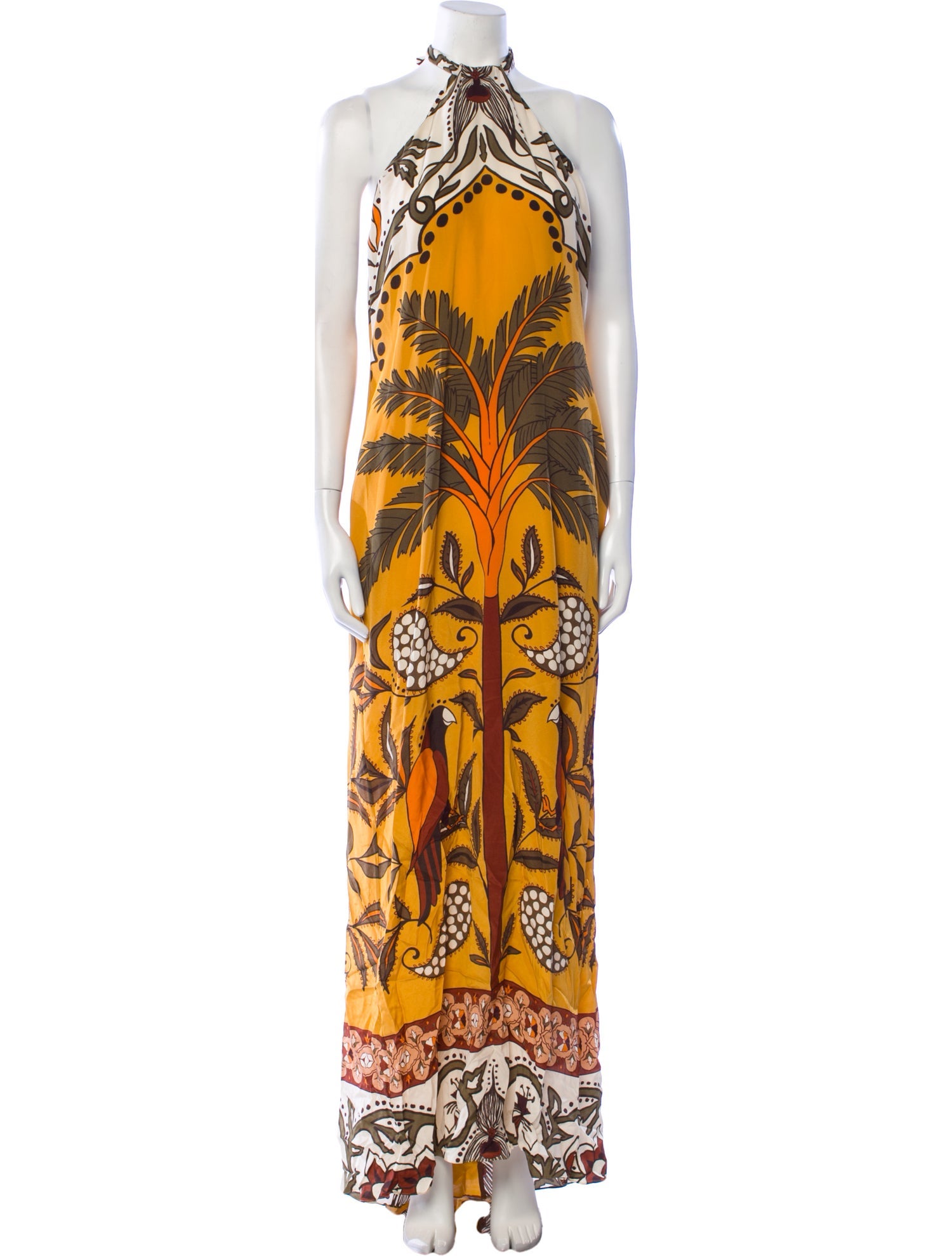 Johanna Ortiz Printed Long Dress w/ Tags