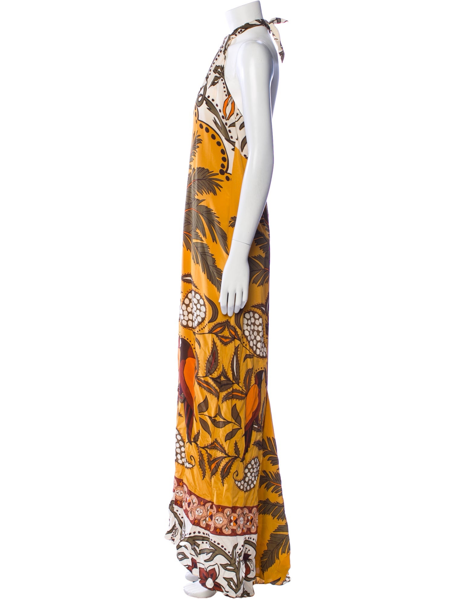 Johanna Ortiz Printed Long Dress w/ Tags