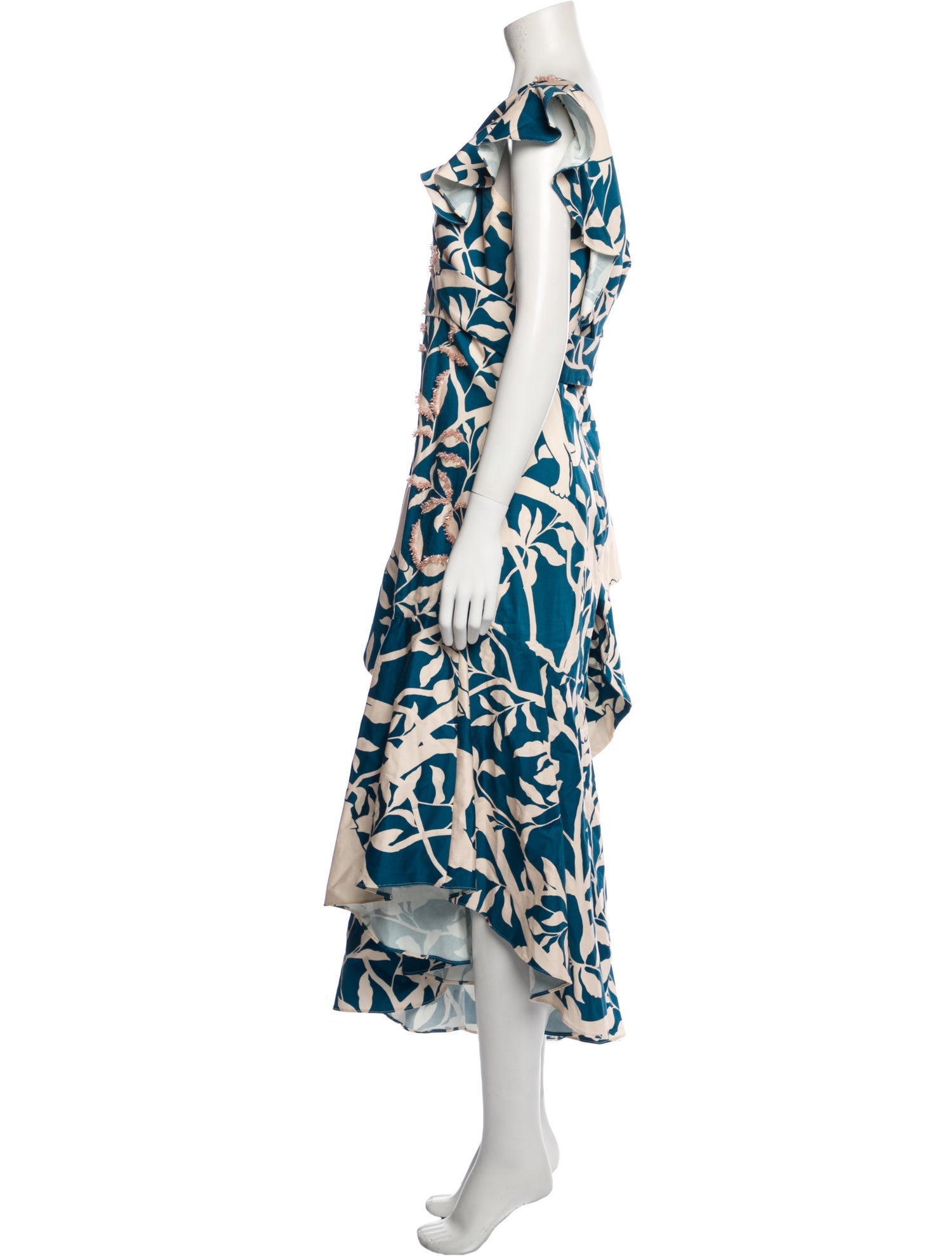 Johanna Ortiz Floral Print Long Dress