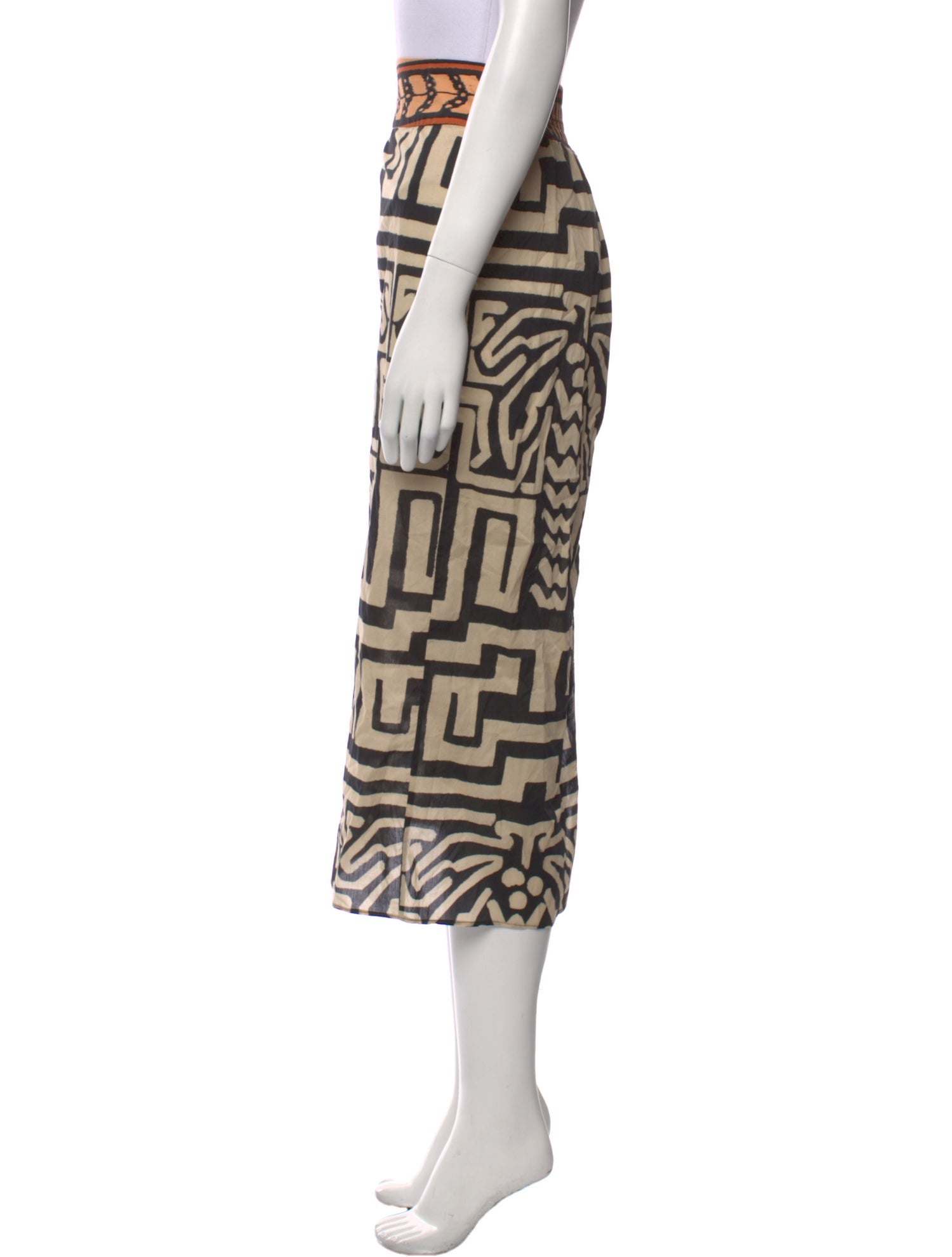 Johanna Ortiz Printed Midi Length Skirt