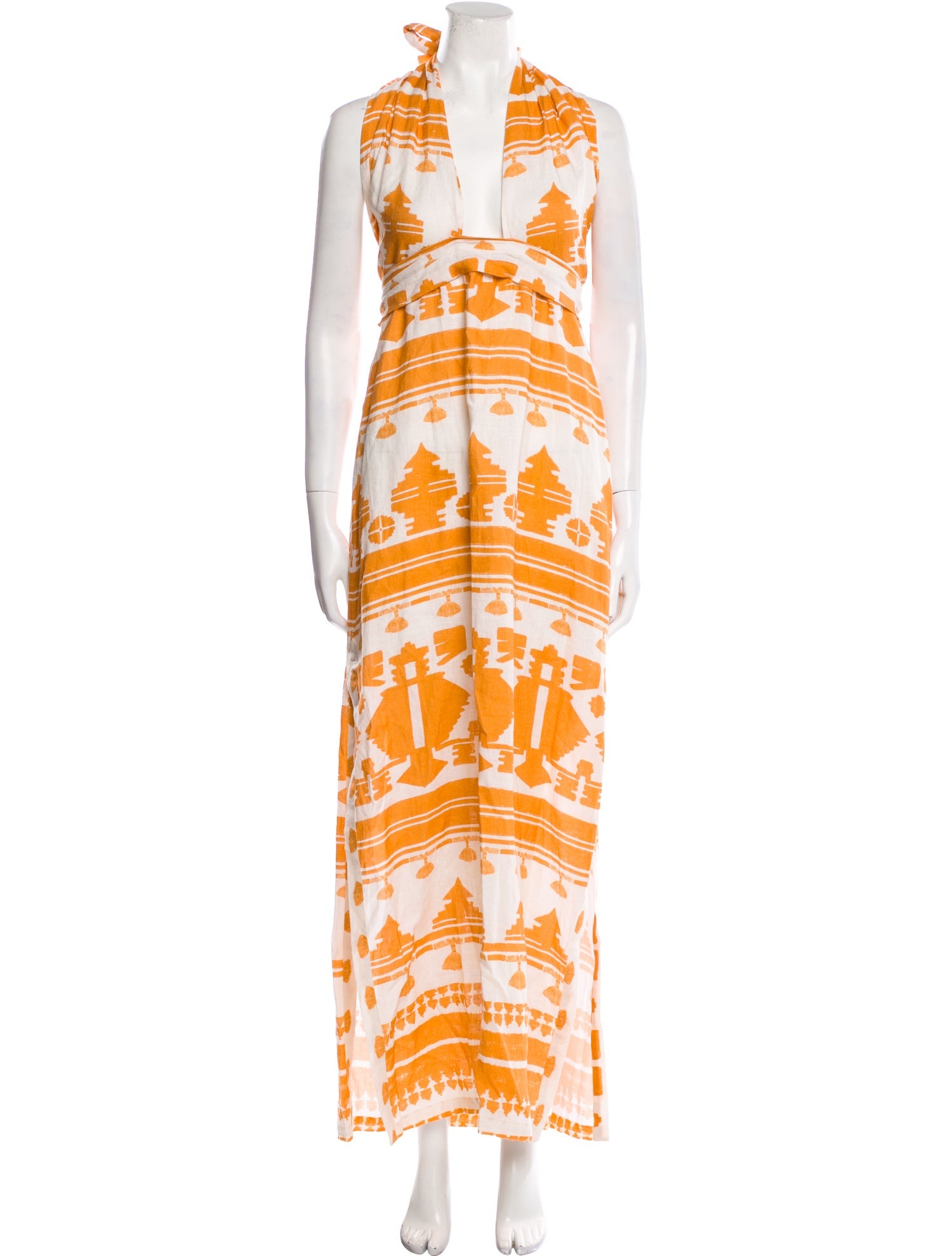 Johanna Ortiz Linen Long Dress