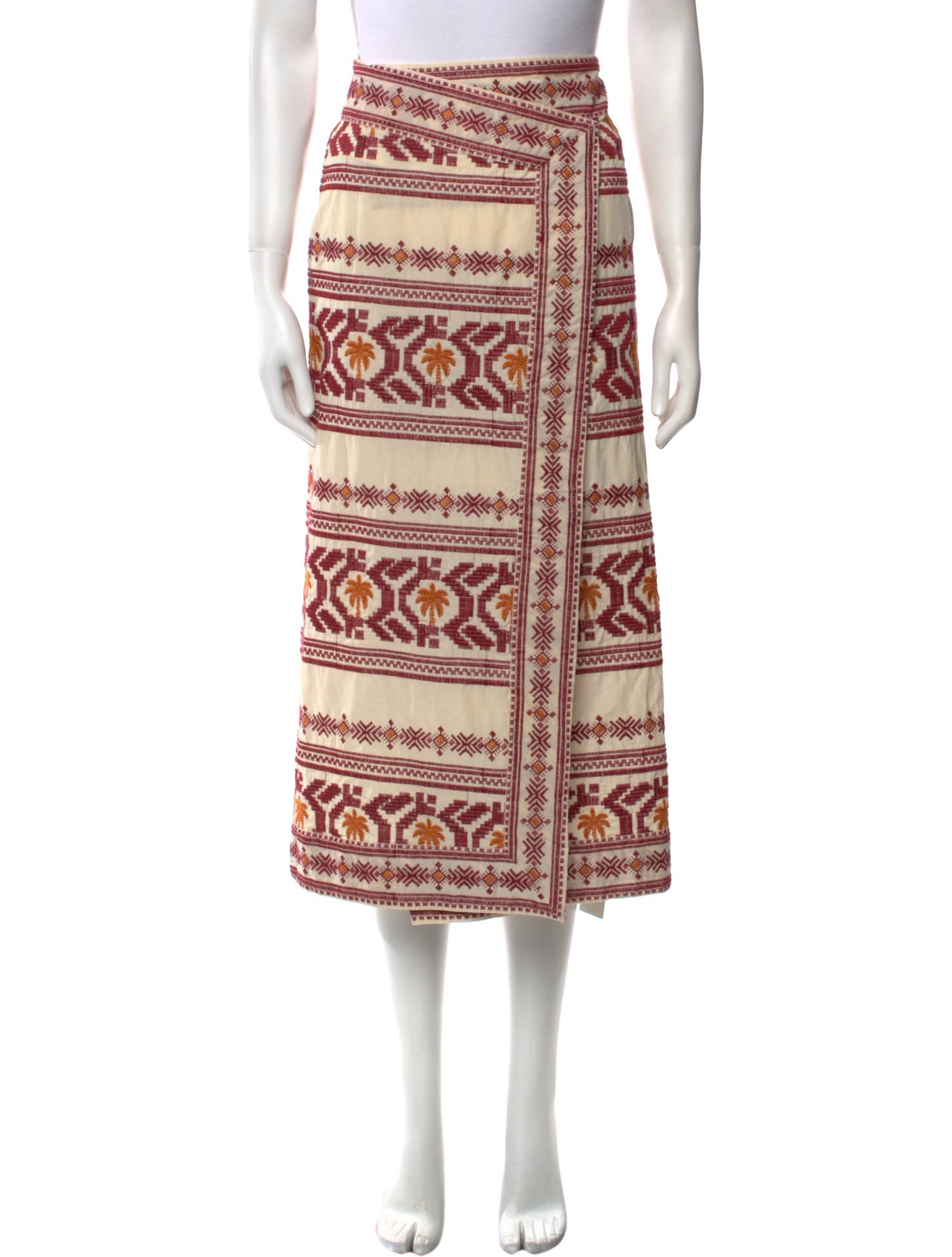 Johanna Ortiz Printed Midi Length Skirt