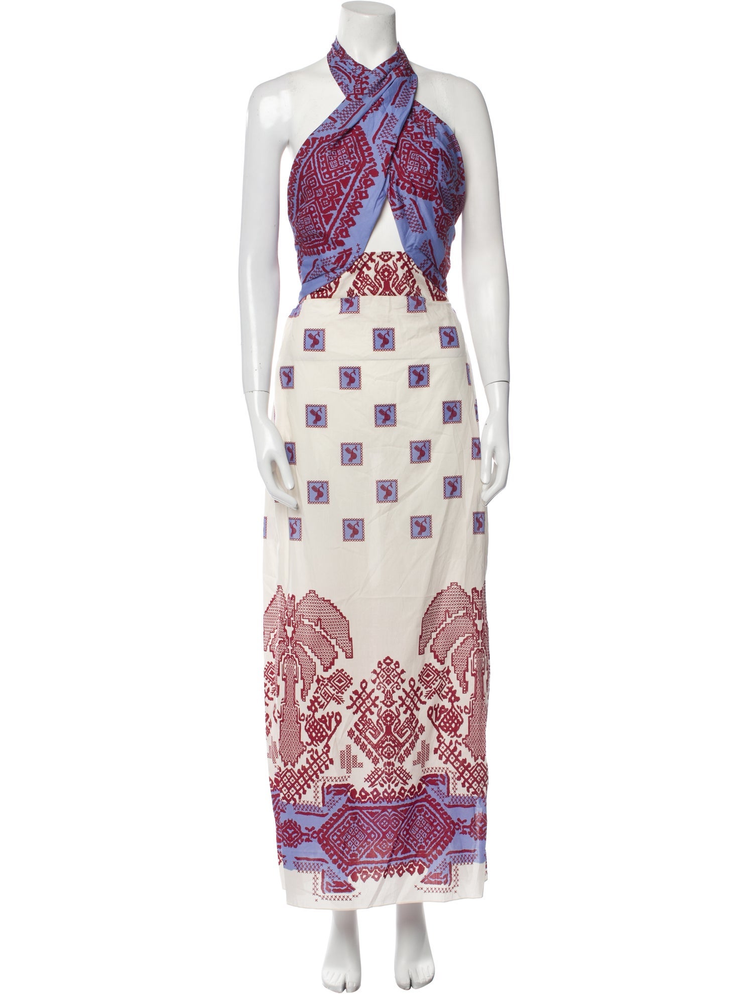 Johanna Ortiz Printed Long Dress w/ Tags