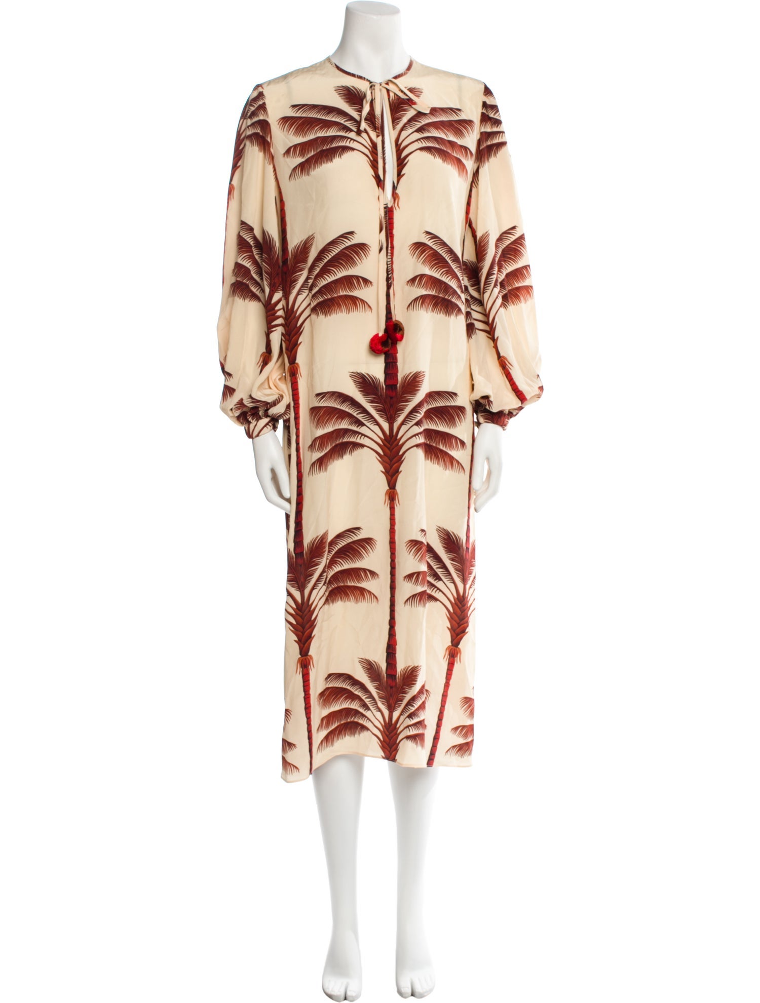 Johanna Ortiz Floral Print Midi Length Dress