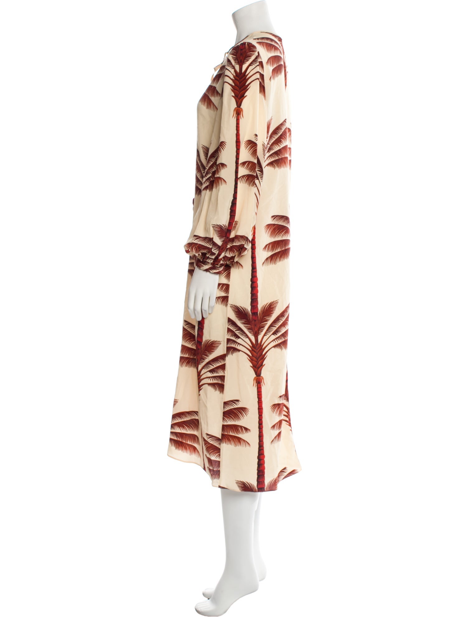 Johanna Ortiz Floral Print Midi Length Dress