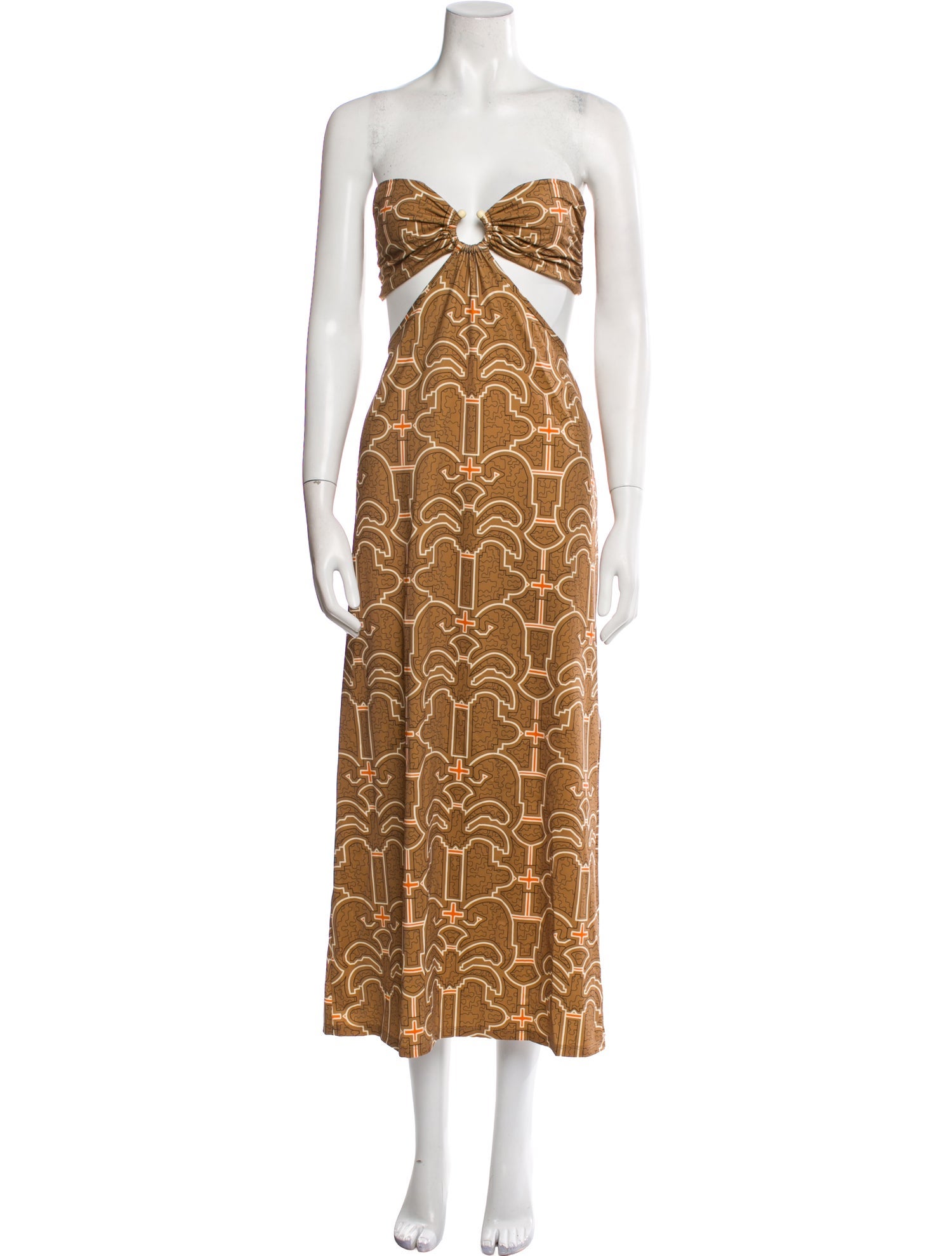 Johanna Ortiz Printed Long Dress