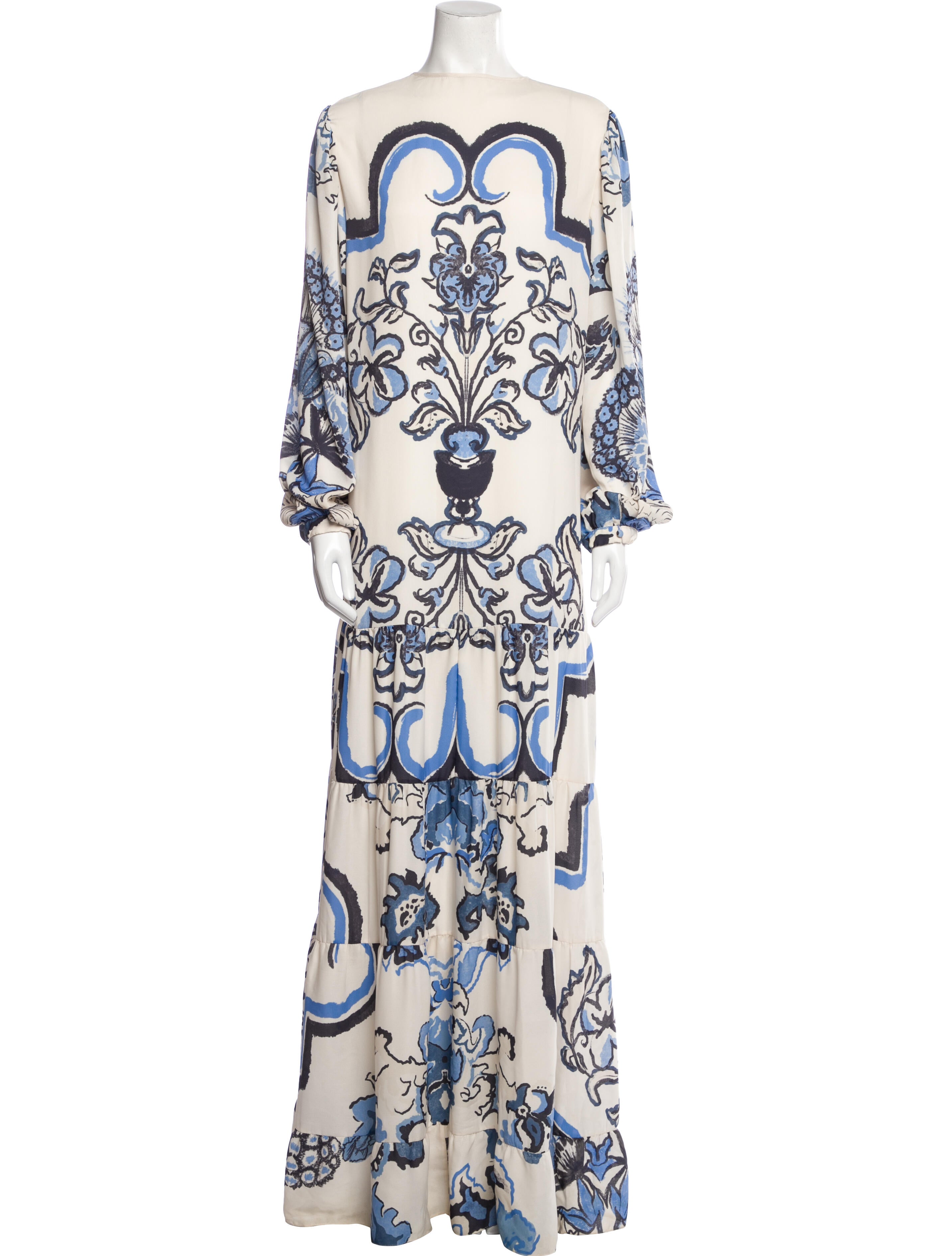 Johanna Ortiz Printed Long Dress