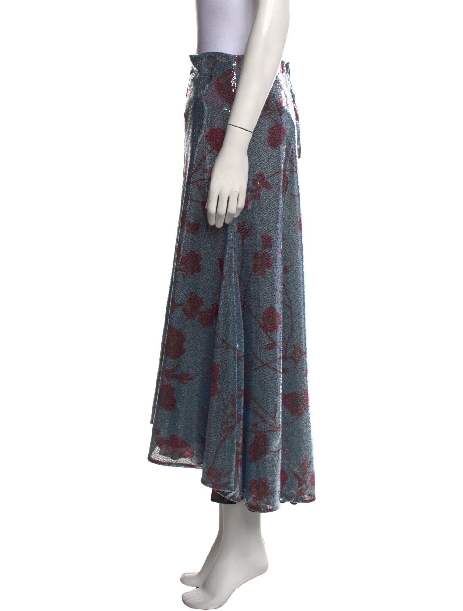 Johanna Ortiz Floral Print Midi Length Skirt