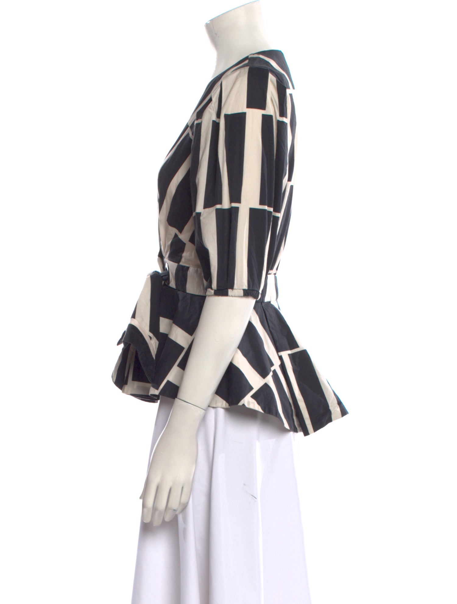 Johanna Ortiz Printed V-Neck Blouse