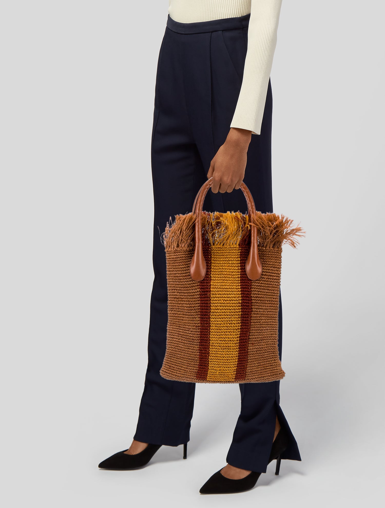 Johanna Ortiz Raffia Bucket Bag