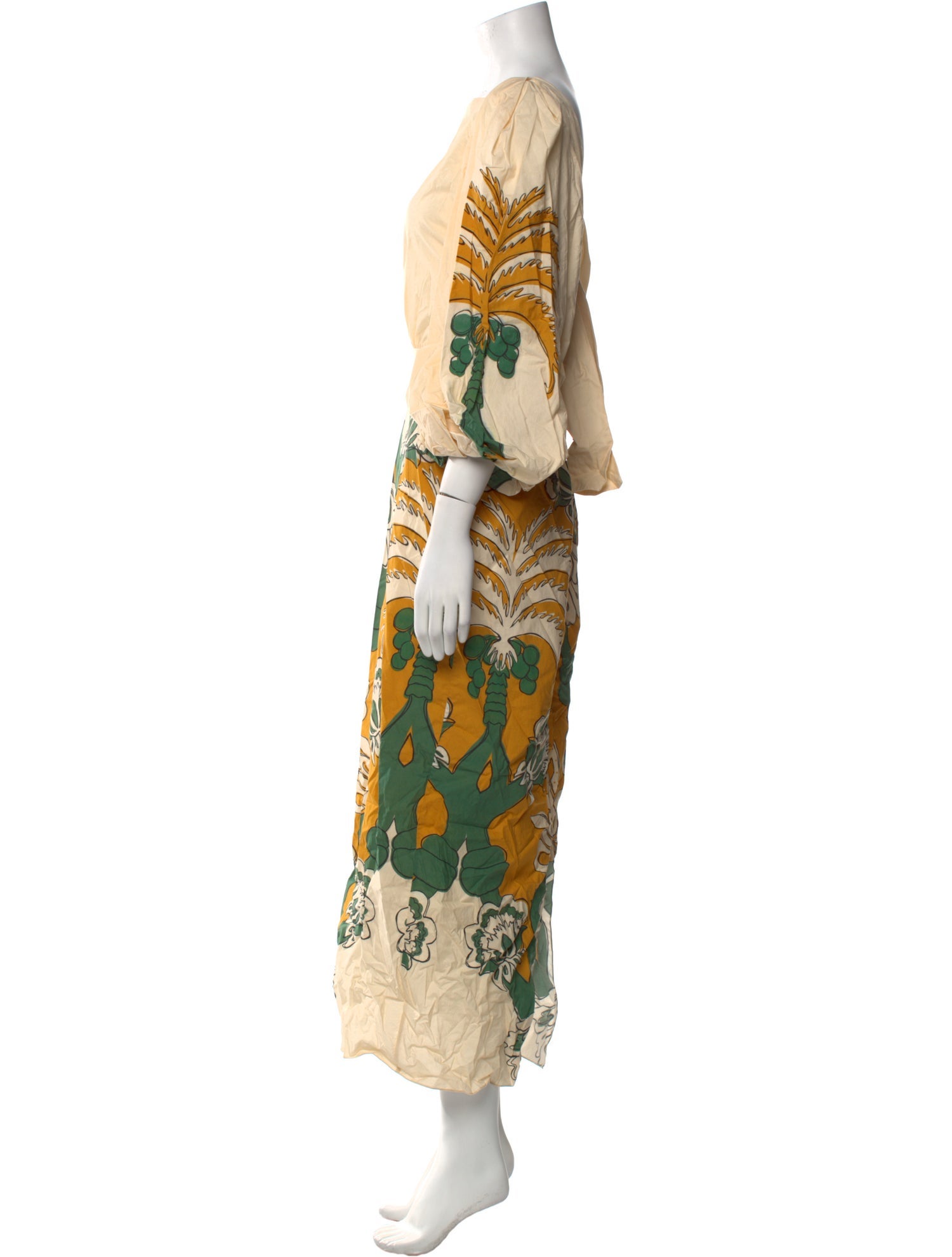Johanna Ortiz Printed Long Dress