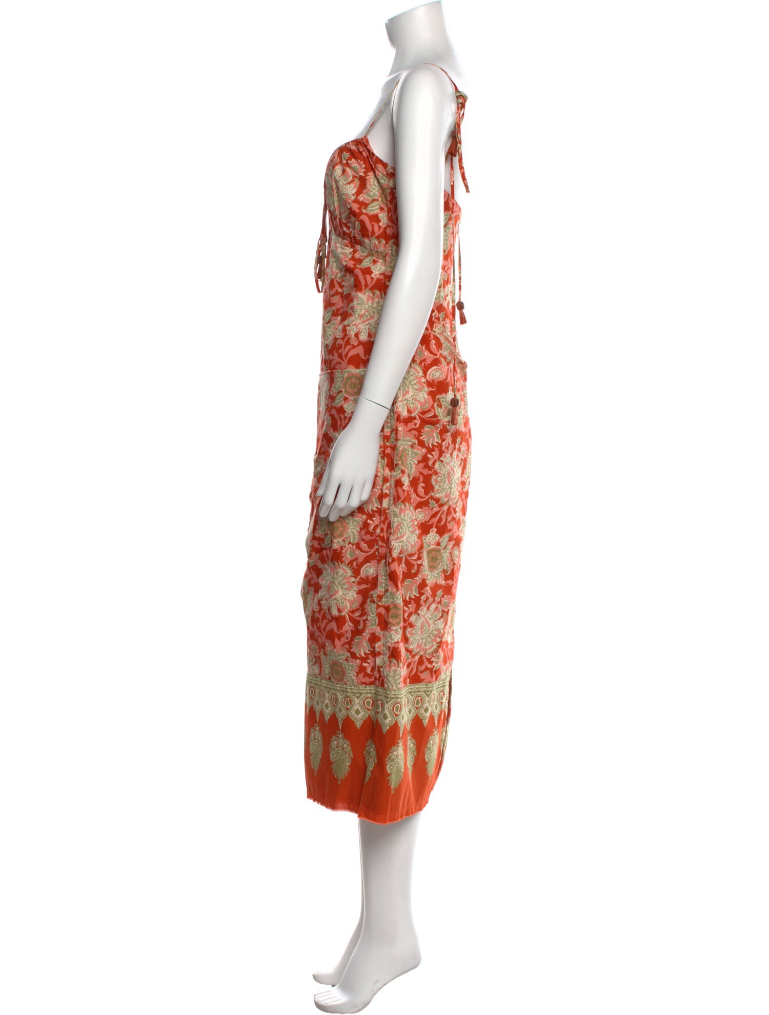 Johanna Ortiz Floral Print Midi Length Dress