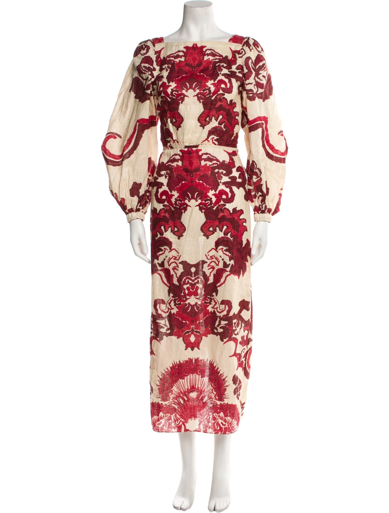 Johanna Ortiz Printed Midi Length Dress