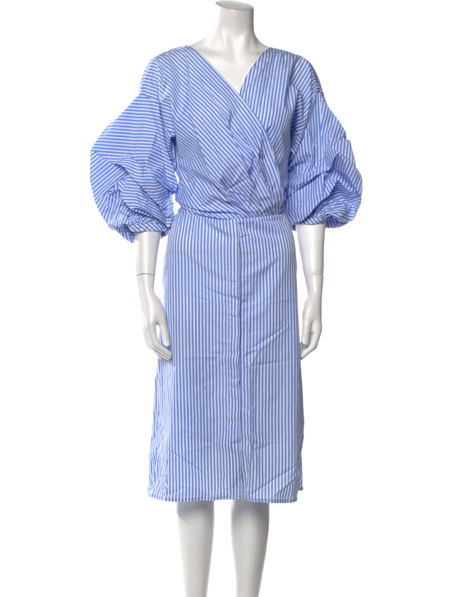 Johanna Ortiz Striped Midi Length Dress