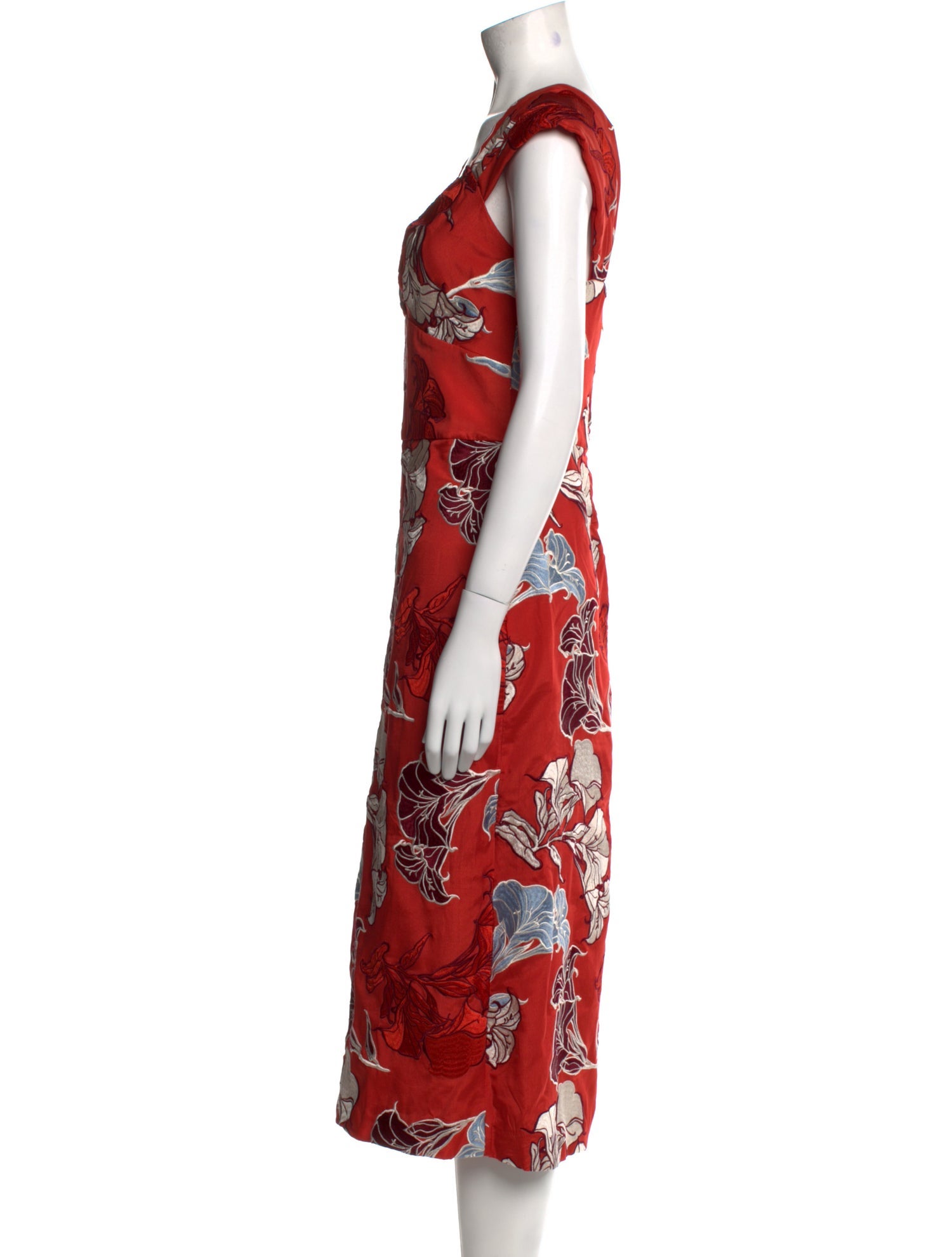 Johanna Ortiz Floral Print Midi Length Dress w/ Tags