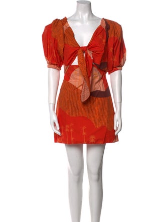 Johanna Ortiz Printed Mini Dress