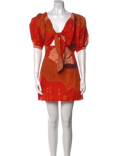 Johanna Ortiz Printed Mini Dress
