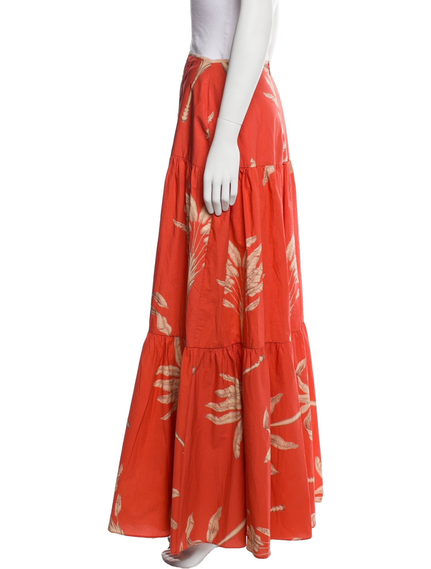 Johanna Ortiz Floral Print Long Skirt