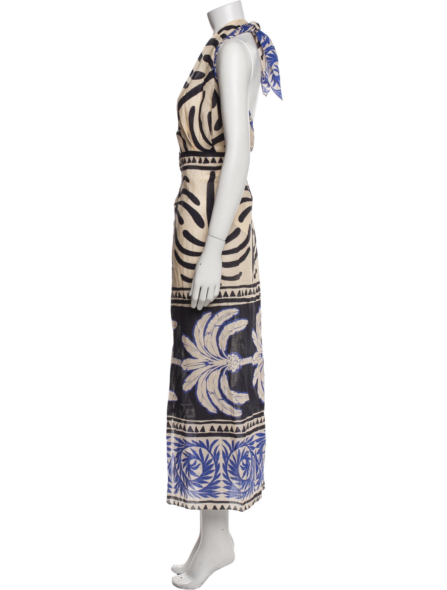 Johanna Ortiz Printed Long Dress w/ Tags