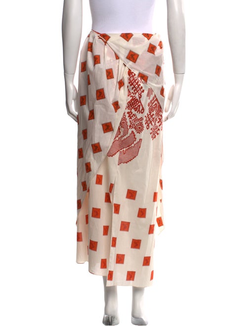 Johanna Ortiz Plaid Print Long Skirt