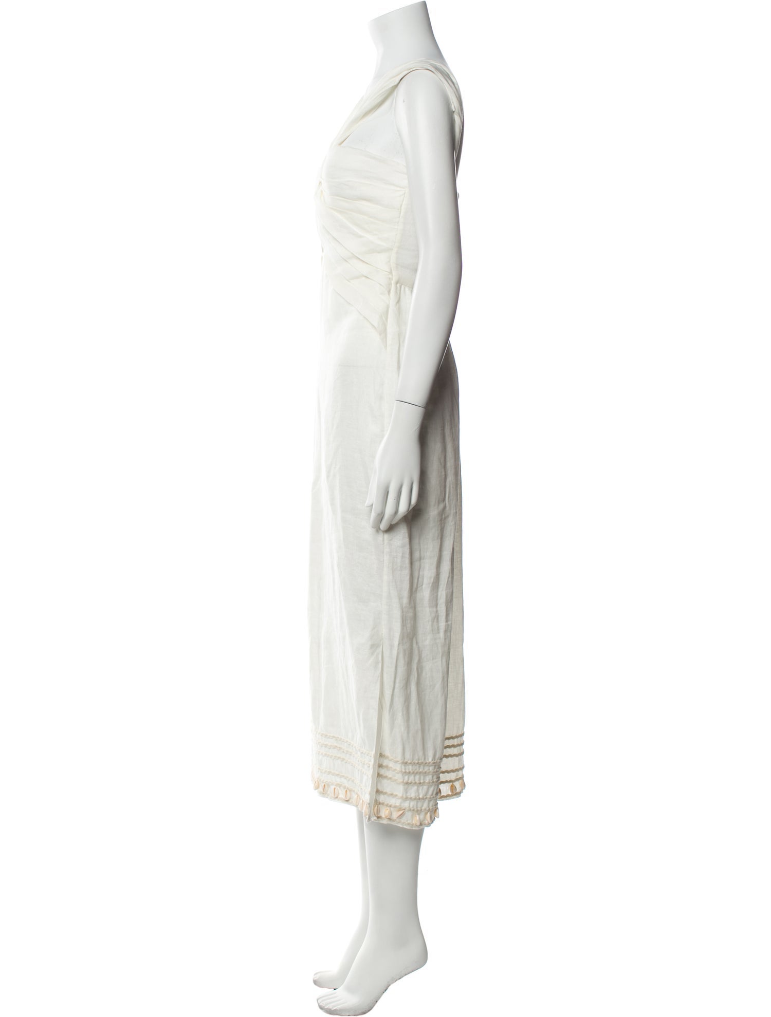 Johanna Ortiz Linen Midi Length Dress