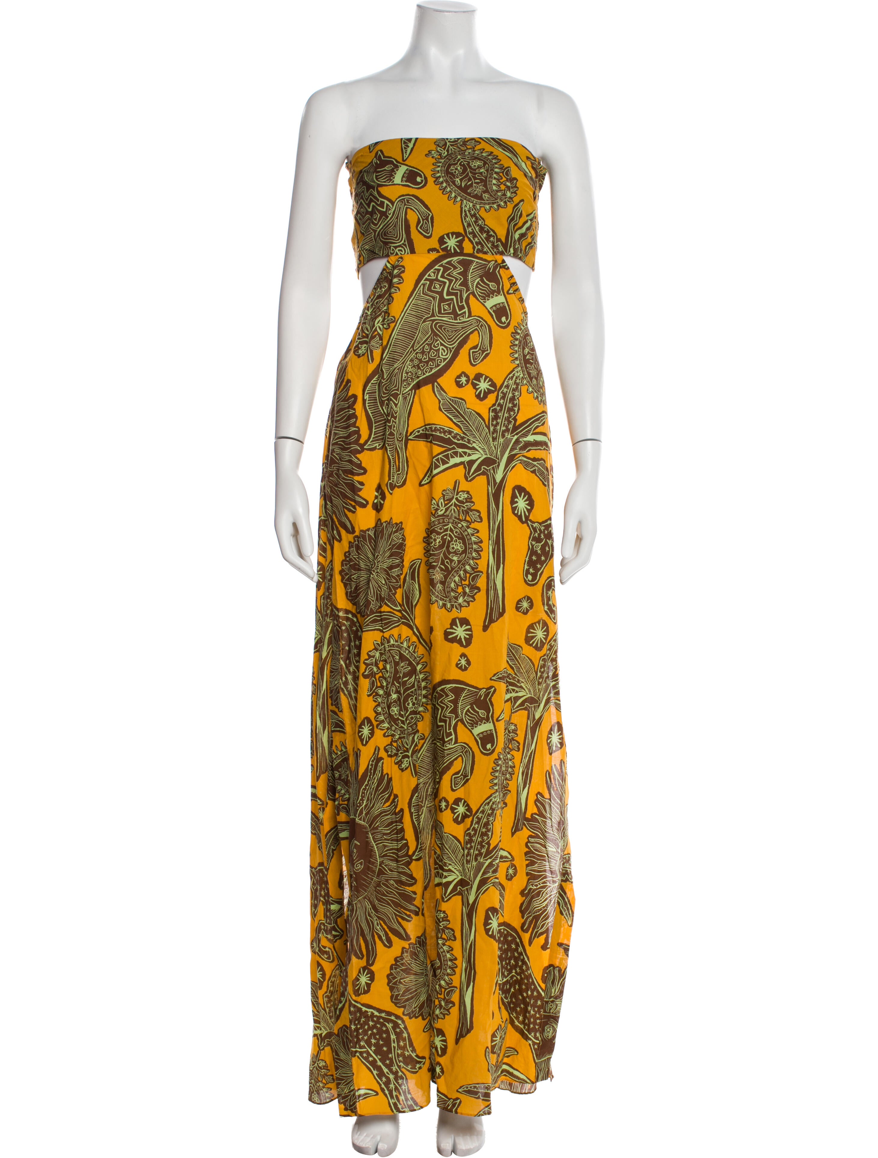 Johanna Ortiz Paisley Print Long Dress